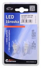 Compass  Žarnica 4LED 12V T10 bela 2ks