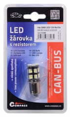 Compass  Žarnica 19 SMD ICE 12V Ba15S s pripravljenim uporom CAN-BUS bele barve