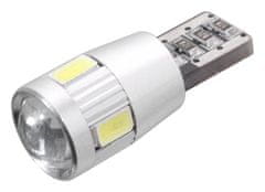 Compass  6 SMD LED žarnica 12V T10 s pripravljenim uporom CAN-BUS bele barve