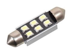 Compass  6 SMD LED žarnica 12V suf. SV8.5 38mm z uporom CAN-BUS bela