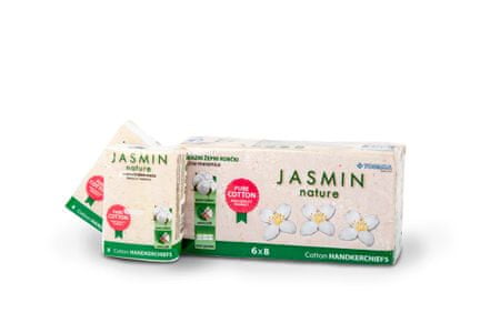 Jasmin Girl Nature bombažni robčki , mini - pocket, 6 paketov/8 kosov