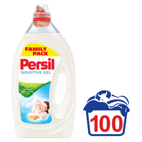 Persil Sensitive gel pralni, 5 l, 100 pranj - Poškodovana embalaža