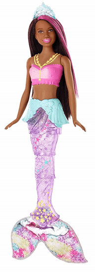 Mattel Barbie Sijajna morska deklica s premikajočim se repom, temnopolta