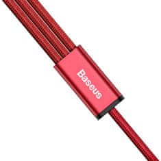 BASEUS kabel BASEUS 3v1, USB Rapid, rdeč