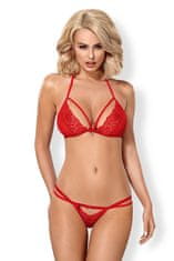 Obsessive Ženski erotični komplet 838-SET red, rdeča, S/M