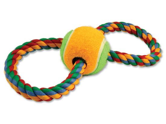 Dog Fantasy vrv s tenisko žogico v zasnovi »8«, 25 cm
