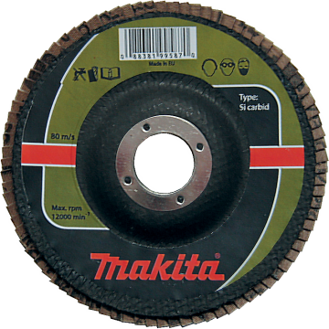 Makita brusni disk z lističi za kamen, 125mm, K80