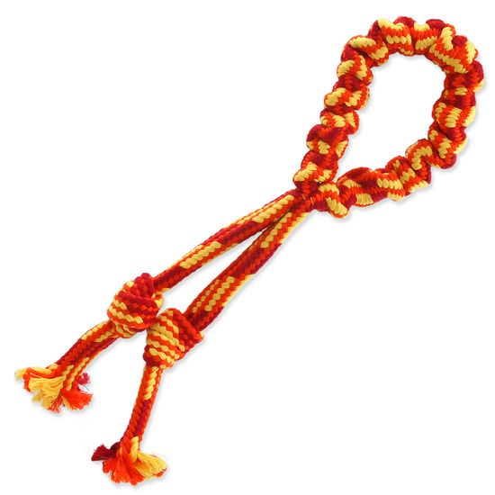 Dog Fantasy igralna vrv za pse, 2 vozla, barvasta, 35 cm