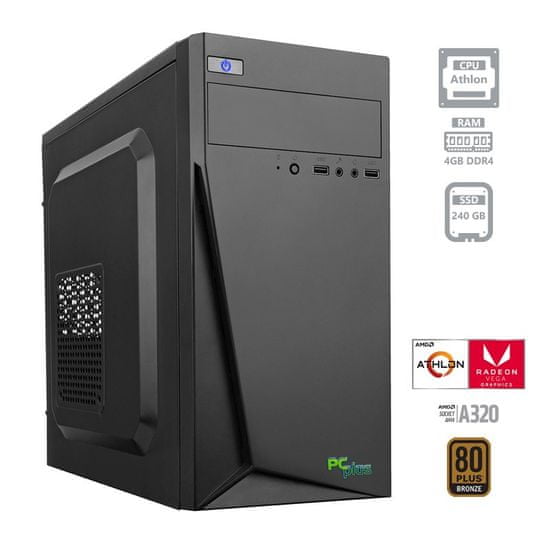 PCplus namizni računalnik I-NET 200GE/4GB/SSD 240GB/Vega3/FreeDOS (138065)
