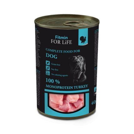 Fitmin Dog Tin mokra hrana za odrasle pse, puran, 400 g