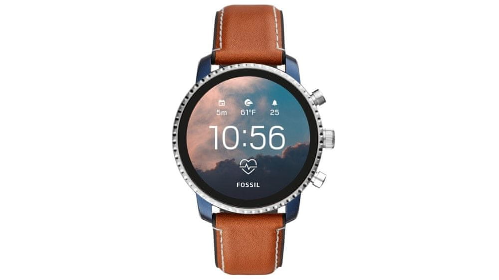 Fossil FTW4016 M Blue/Brown Leather