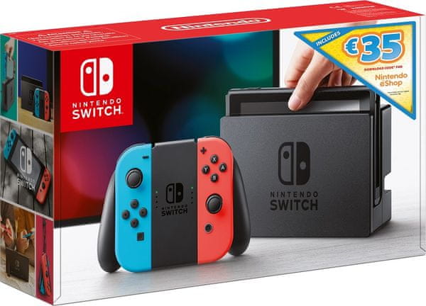 Nintendo Switch - Summer Digital Bundle igralna konzola, rdeča/modra