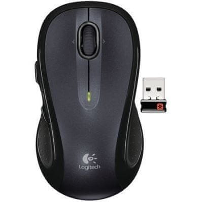 Logitech M510 brezžična laserska miška, Unifying, siva-črna