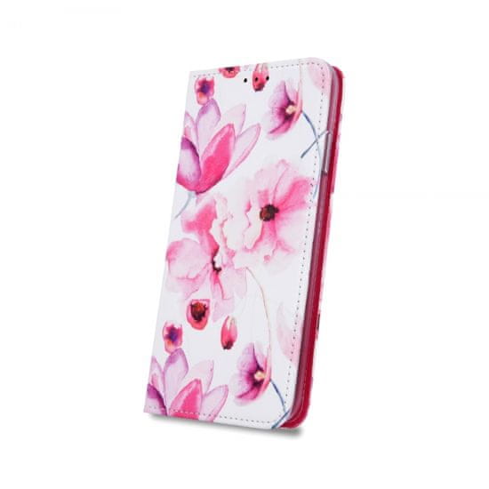 Onasi Flower torbica za Huawei P30 Lite, preklopna, roza