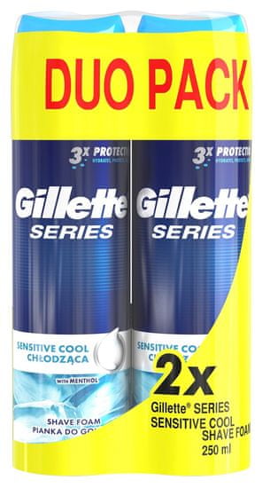Gillette Series Sensitive pena za britje, 2x250 ml