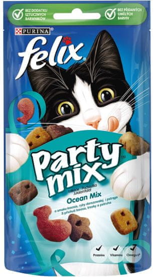 Felix Party Ocean Mix mačja hrana, 8 x 60 g