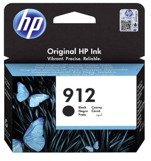 HP 912 kartuša, črna, 300 strani