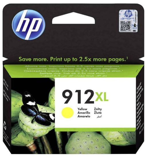 HP 912XL kartuša, rumena, za OJ 801X/802X, 825 strani