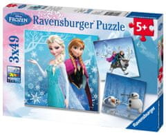 Ravensburger sestavljanka Frozen, Zimska pravljica, 3x49d