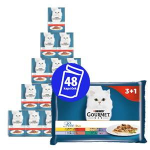 Gourmet Perle multipack hrana za mačke, ribji duo, 4x(12x85g)