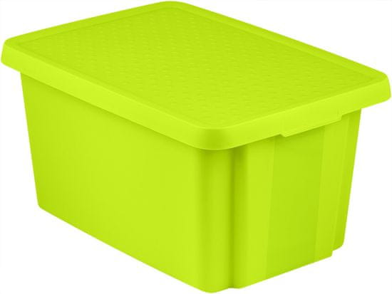 Curver škatla za shranjevanje s pokrovom ESSENTIALS, 45 L, zelena