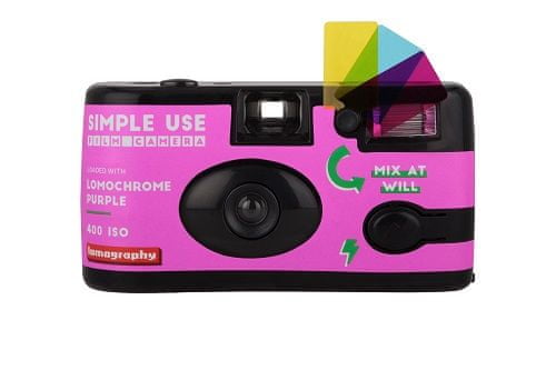 Lomography Simple Use fotoaparat za enkratno uporabo, LomoChrome Purple barvni film