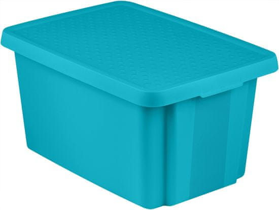 Curver škatla za shranjevanje s pokrovom ESSENTIALS, 45 L, modra