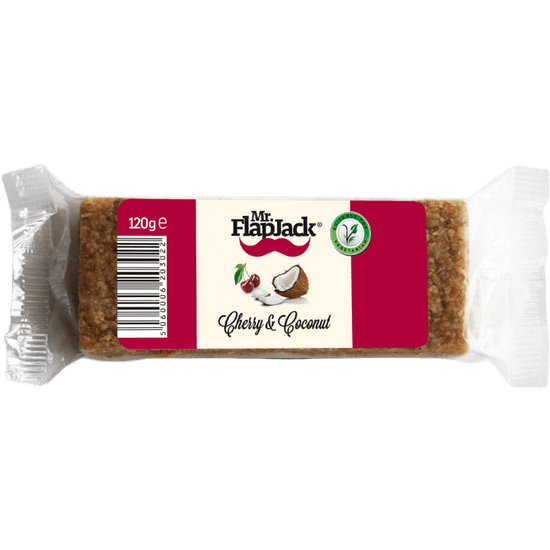 Mr.FlapJack energijske čokoladice, 120g, češnja-kokos