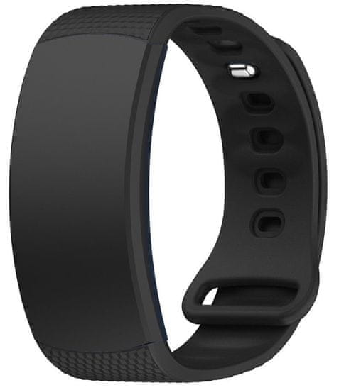 eses silikonski pašček za Samsung Gear Fit 2/Gear Fit 2 Pro 1530000737, velikost S, črn