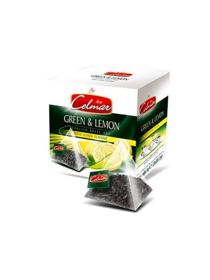 Celmar Green&Lemon zelen čaj, 20 piramidnih vrečk.