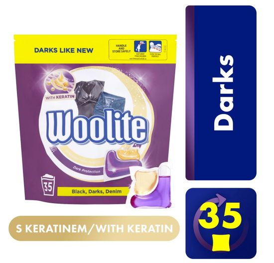 Woolite Dark Keratin gel kapsule XL, 35 kosov