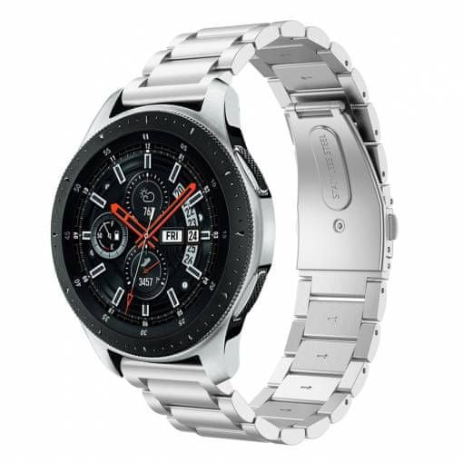 eses 1530001061 kovinski pašček za Samsung Galaxy Watch 42 mm/Samsung Gear Sport/Garmin Vivoactive 3, srebrn