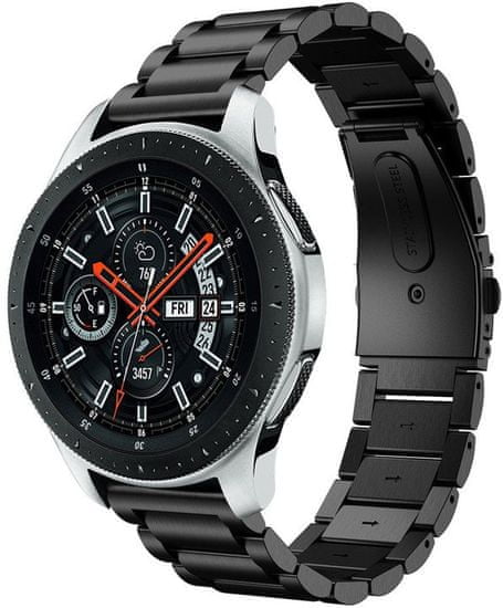 eses 1530001055 kovinski pašček za Samsung Galaxy Watch 42 mm/Samsung Gear Sport/ Garmin 3, črn