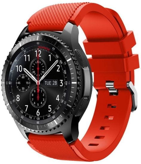 eses 1530001034 silikonski pašček za Samsung Galaxy Watch 46 mm/Samsung Gear S3, rdeč