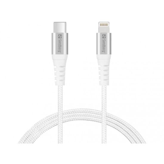 Sandberg USB-C PD v Lightning MFI kabel, 1 m, bel