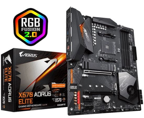 Gigabyte X570 AORUS ELITE, DDR4, USB 3.2 Gen2, AM4, ATX osnovna plošča