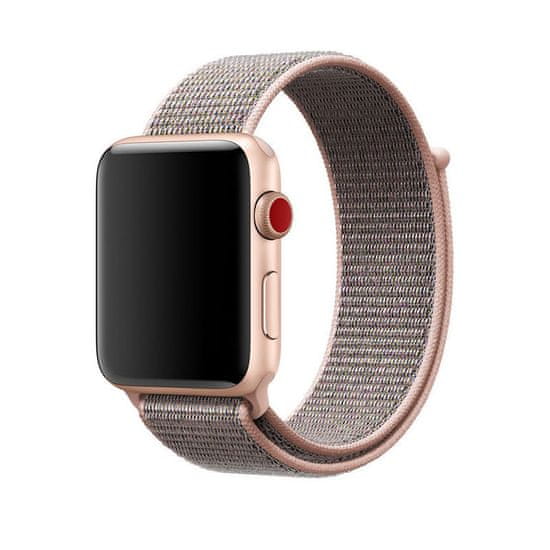 eses športni pašček za apple watch 1530000032, najlon, 42 mm, svetlo roza