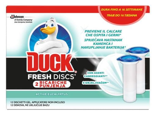Duck Fresh Discs dvojno polnilo evkaliptus, 72 ml