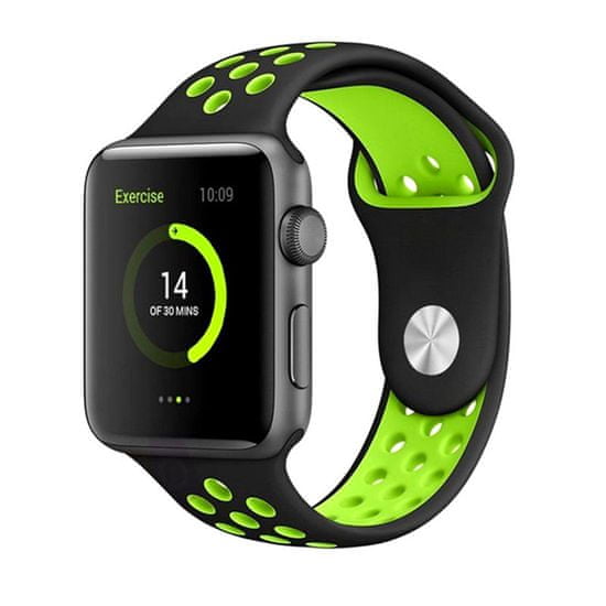 eses športni pašček za apple watch 1530000057, 42 mm, črn/zelen