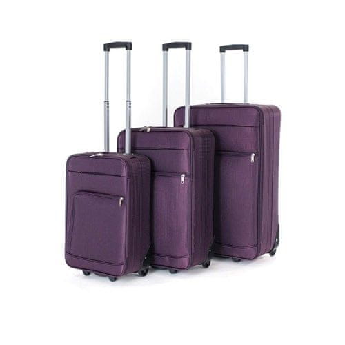 Pretty up  TEX01 komplet potovalnih kovčkov, 3 kosi, S-L, vijolični