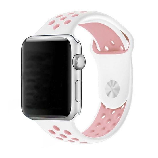 eses športni pašček za apple watch 1530000045, 38 mm, bel/roza