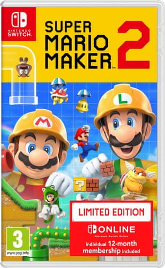 Nintendo Super Mario Maker 2 igra (Switch) + NSO + Stylus