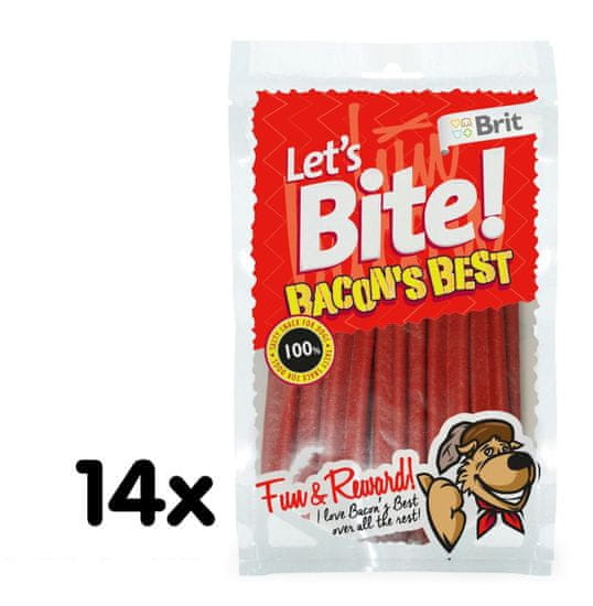 Brit pasji priboljšek Let's Bite Bacon's Best, 14 x 105 g