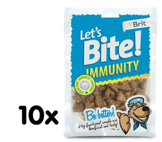 Brit pasji priboljšek Lets Bite Immunity, 10 x 150 g