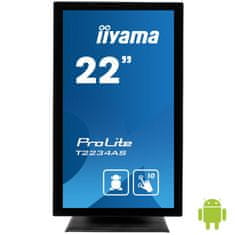 iiyama ProLite T2234AS-B1 AiO monitor, 54,6 cm (21,5"), Android, občutljiv na dotik