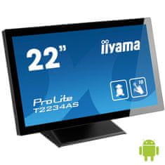 iiyama ProLite T2234AS-B1 AiO monitor, 54,6 cm (21,5"), Android, občutljiv na dotik
