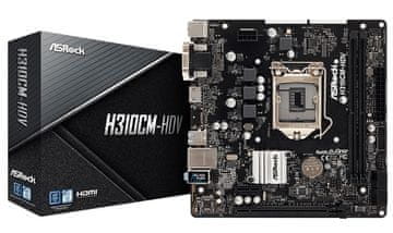 ASRock H310CM-HDV, DDR4, USB 3.1 Gen1, LGA1151, Micro ATX osnovna plošča