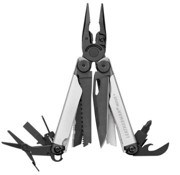 LEATHERMAN Wave+ večnamensko orodje/klešče, črno-srebrne