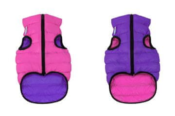 Airyvest Zelo topel in lahek dvostranski brezrokavnik za psa vijolično roza