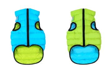 Airyvest Zelo topel in lahek dvostranski brezrokavnik za psa zeleno-moder
